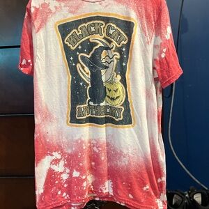 Red and White Black Cat Apothecary T-Shirt
